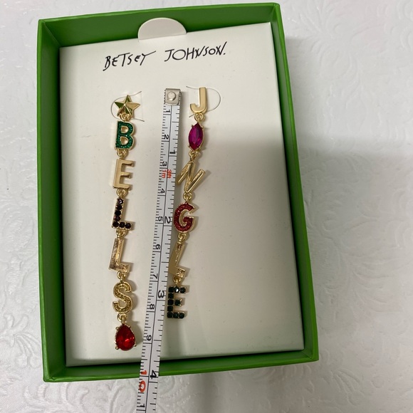 Betsey Johnson Jingle Bells Mismatched Earrings - Picture 3 of 4